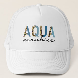 Gorra De Camionero Aqua Aerobic Cheetah print Regalos de aeróbic acu