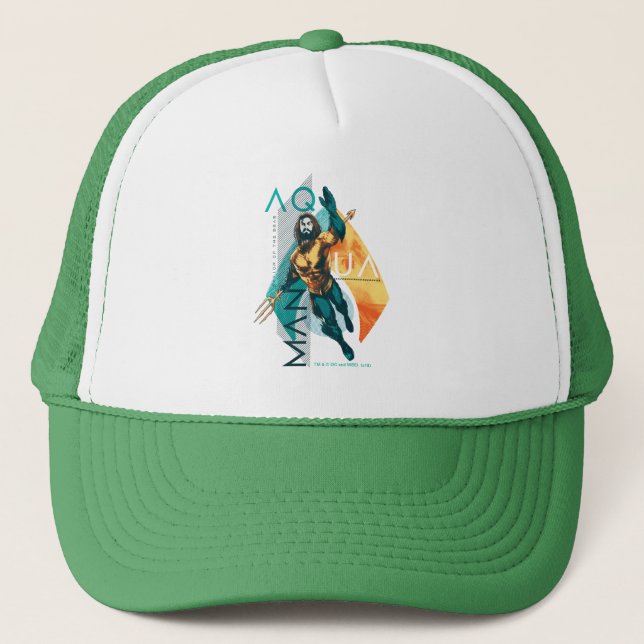 Gorra De Camionero Aquaman | Collage modernista de Aquaman (Anverso)