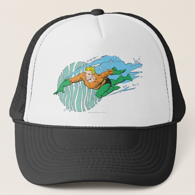 Gorra De Camionero Aquaman salta a la izquierda (Anverso)
