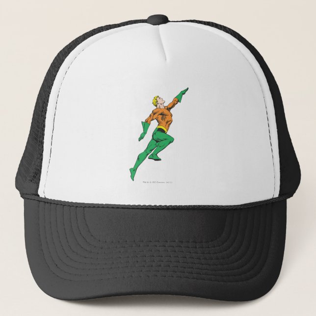 Gorra De Camionero Aquaman salta arriba (Anverso)