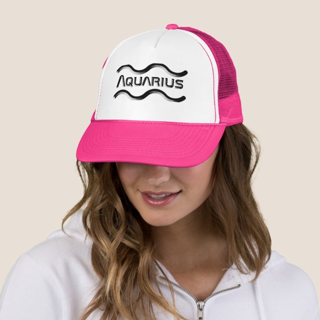 Gorra De Camionero AQUARIUS, Diseño Resumen del Rótulo Zodiaco, (In situ)