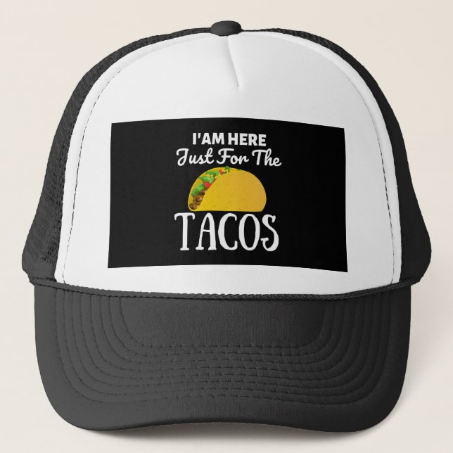 Gorra De Camionero Aquí estoy TACOS por los tacos (Anverso)