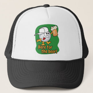 Gorra De Camionero Aquí para el golfista del dibujo animado de la
