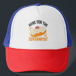 Gorra De Camionero Aquí por el regalo judío funesto Hanukkah<br><div class="desc">chanukah,  menorah,  hanukkah,  dreidel,  jewish,  Chrismukkah,  vacaciones,  horah,  navidades,  sufganiyot</div>
