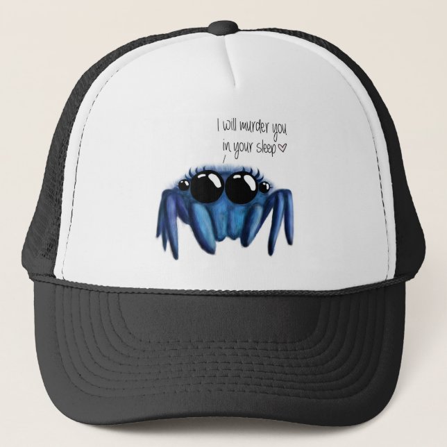 Gorra De Camionero araña de salto linda (Anverso)