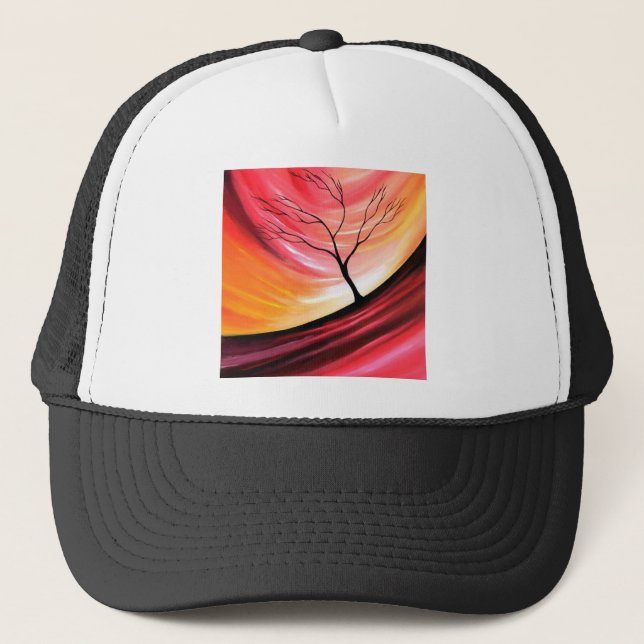 Gorra De Camionero Árbol abstracto - Arte moderno (Anverso)