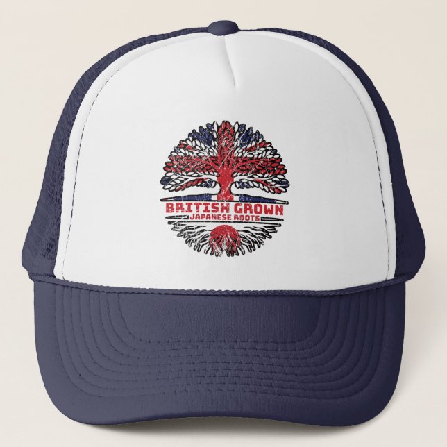 Gorra De Camionero Árbol británico del Reino Unido japonés (Anverso)
