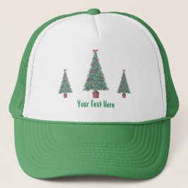 Gorra De Camionero árbol con decoraciones arcos rojos campanas para n