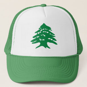 Gorra De Camionero Árbol de cedro verde de Líbano