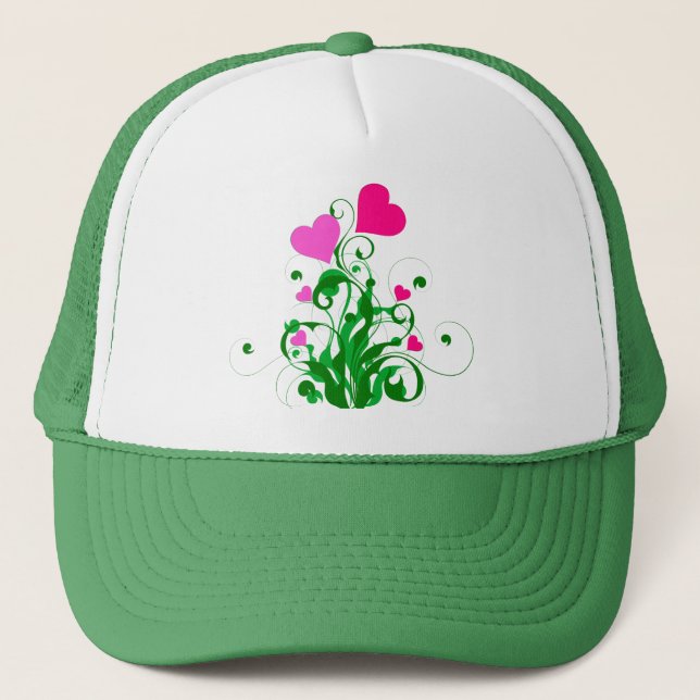 Gorra De Camionero Árbol de corazones de amor (Anverso)