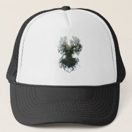 Gorra De Camionero Árbol de Cráneos Surreal Naturaleza Oscura