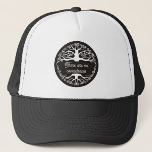 Gorra De Camionero ÁRBOL DE LA VIDA - Botón Negro Blanco 1 + tu texto