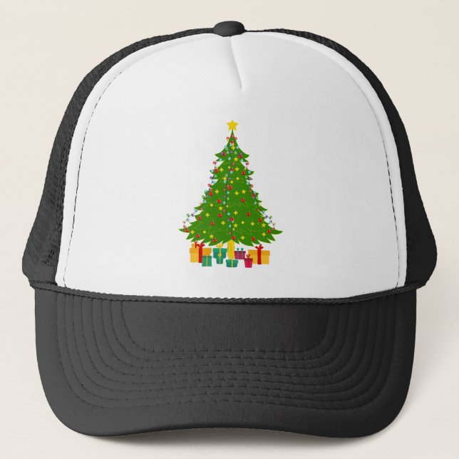 Gorra De Camionero Árbol de Navidad (Anverso)