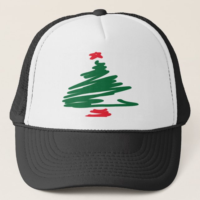 Gorra De Camionero Árbol de Navidad (Anverso)