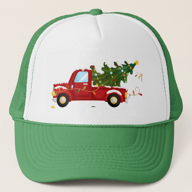 Gorra De Camionero Árbol de Navidad (Anverso)