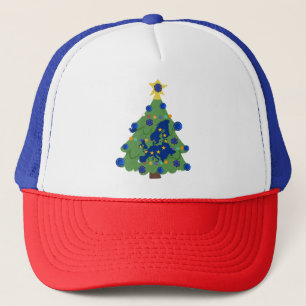 Gorra De Camionero Árbol de Navidad - Bandera de la Unión Europea - E