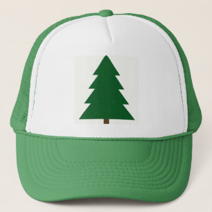 Gorra De Camionero Árbol de Navidad de bloques de madera