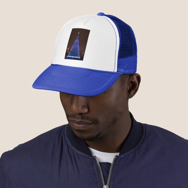 Gorra De Camionero Árbol de Navidad de luces azules (In situ)