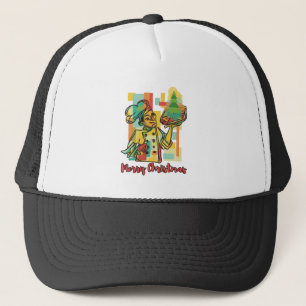 Gorra De Camionero Árbol de Navidad de Pizza - Chef de Pizza - Saludo