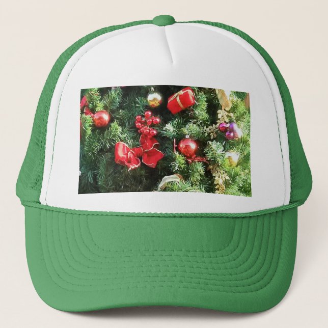 Gorra De Camionero Árbol de Navidad decorado (Anverso)