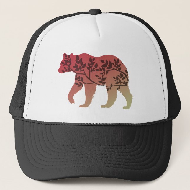 Gorra De Camionero Árbol de oso (Anverso)