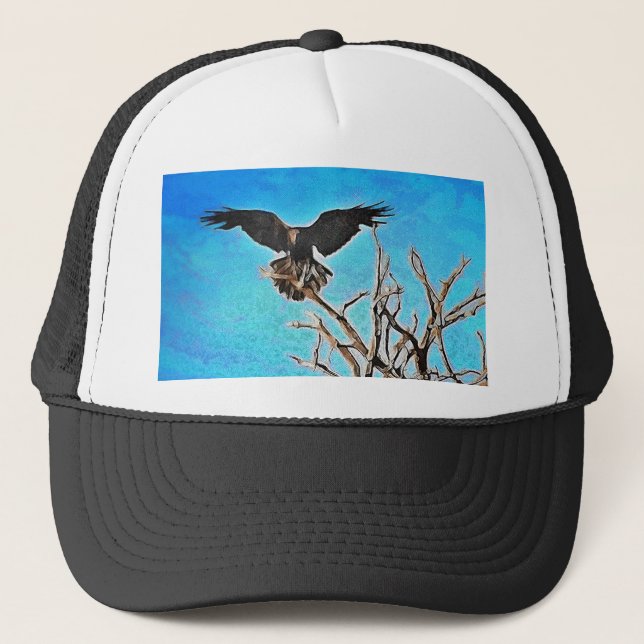 Gorra De Camionero Árbol de raven (Anverso)