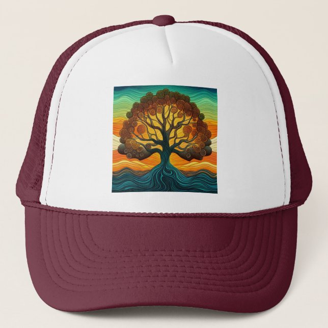 Gorra De Camionero Árbol de vida (Anverso)