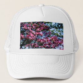 Gorra De Camionero Árbol Dogwood con flores rosadas