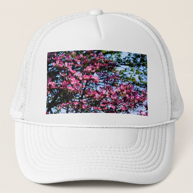 Gorra De Camionero Árbol Dogwood con flores rosadas (Anverso)