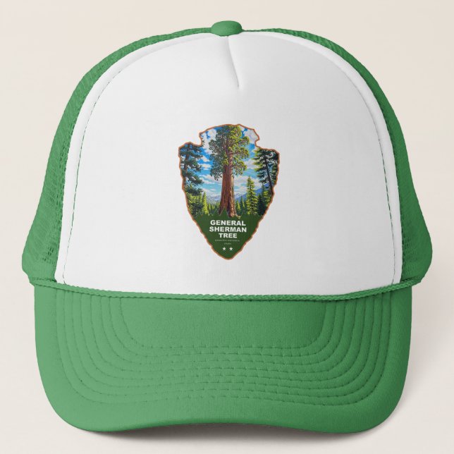 Gorra De Camionero Árbol General Sherman Sequoia NP Arrowhead (Anverso)
