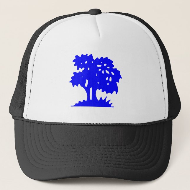 Gorra De Camionero Árbol personalizado - Azul (Anverso)