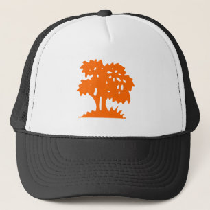 Gorra De Camionero Árbol personalizado - Naranja