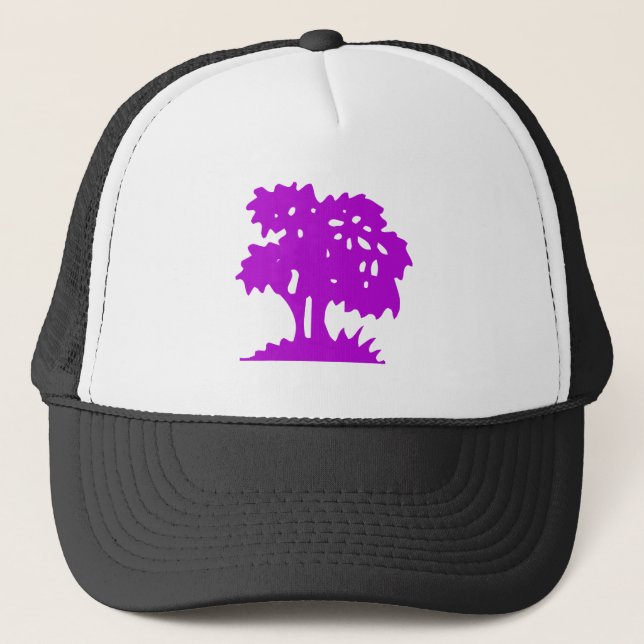 Gorra De Camionero Árbol personalizado - Púrpura (Anverso)