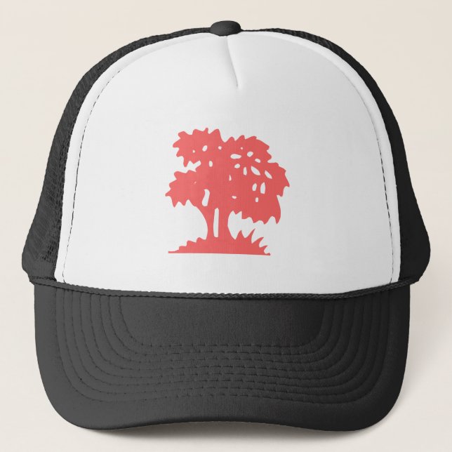 Gorra De Camionero Árbol personalizado - Rosa tropical (Anverso)