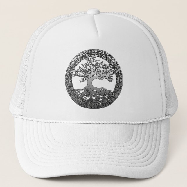 Gorra De Camionero Árbol plateado de la vida (Anverso)