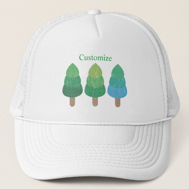 Gorra De Camionero Árboles de bosques verdes Thunder_Cove (Anverso)