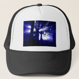 Gorra De Camionero Árboles Nocturnos Azules