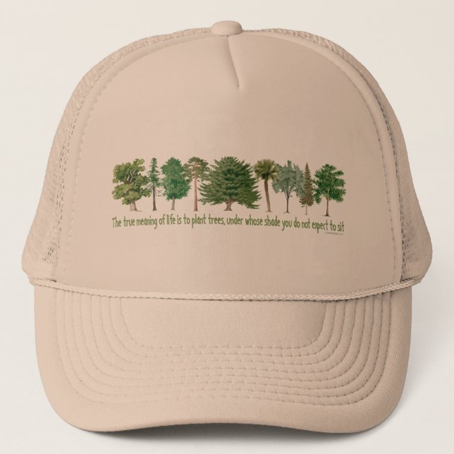 Gorra De Camionero Árboles vegetales (Anverso)