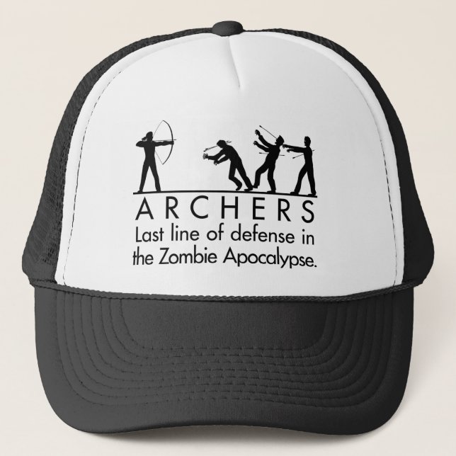 Gorra De Camionero Archers CONTRA zombis (Anverso)