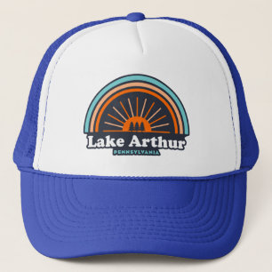 Gorra De Camionero Arco arco iris del lago Arthur Pennsylvania