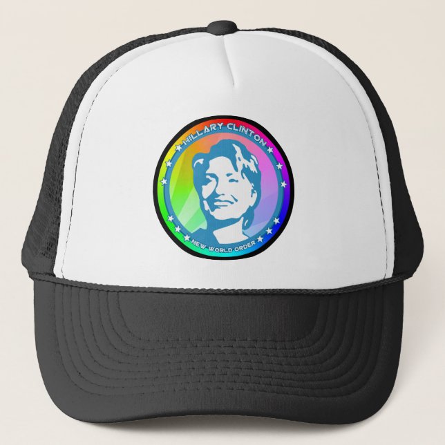 Gorra De Camionero arco iris de hillary Clinton (Anverso)