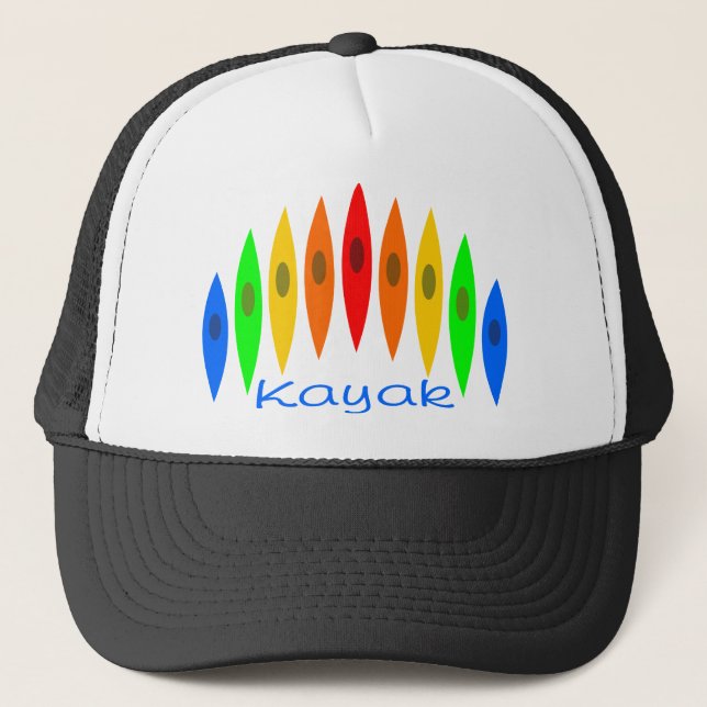 Gorra De Camionero Arco iris de kajaks (Anverso)