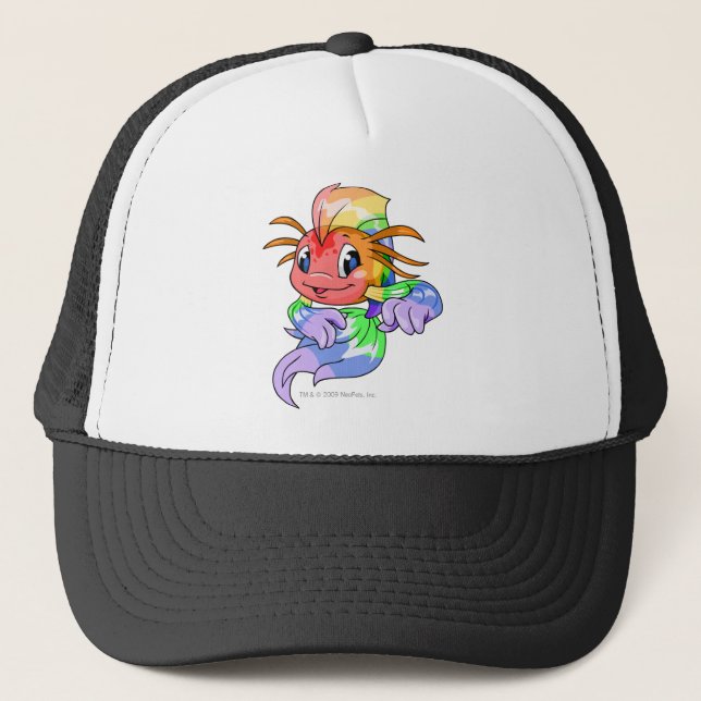 Gorra De Camionero Arco iris de Koi (Anverso)