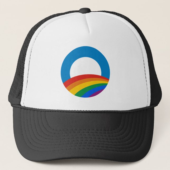Gorra De Camionero Arco iris de Obama (Anverso)