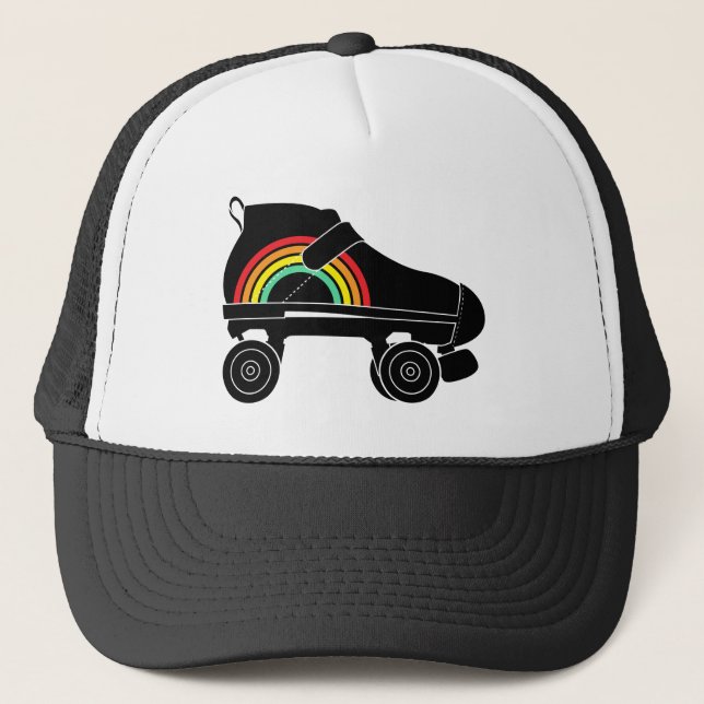 Gorra De Camionero arco iris de patinaje de cuatro rodillos (Anverso)