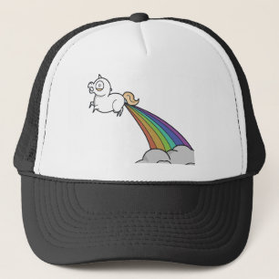 Gorra De Camionero Arco iris divertidos de Pooping del unicornio