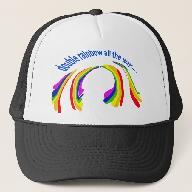 Gorra De Camionero arco iris doble hasta el final (Anverso)