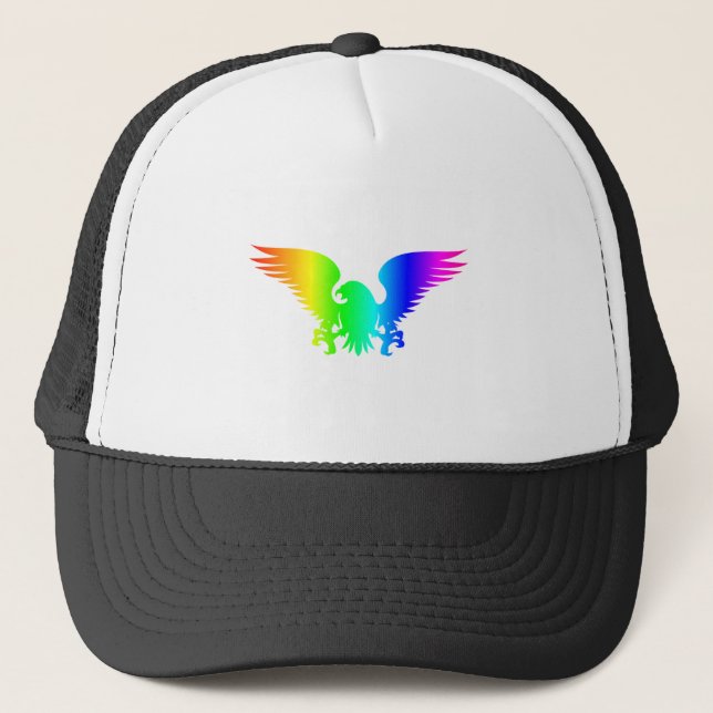 Gorra De Camionero Arco iris Eagle (Anverso)