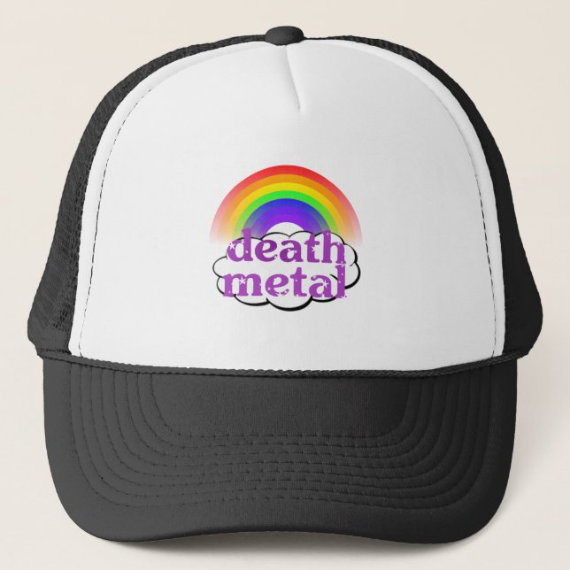 Gorra De Camionero Arco iris lindo del metal de la muerte (Anverso)