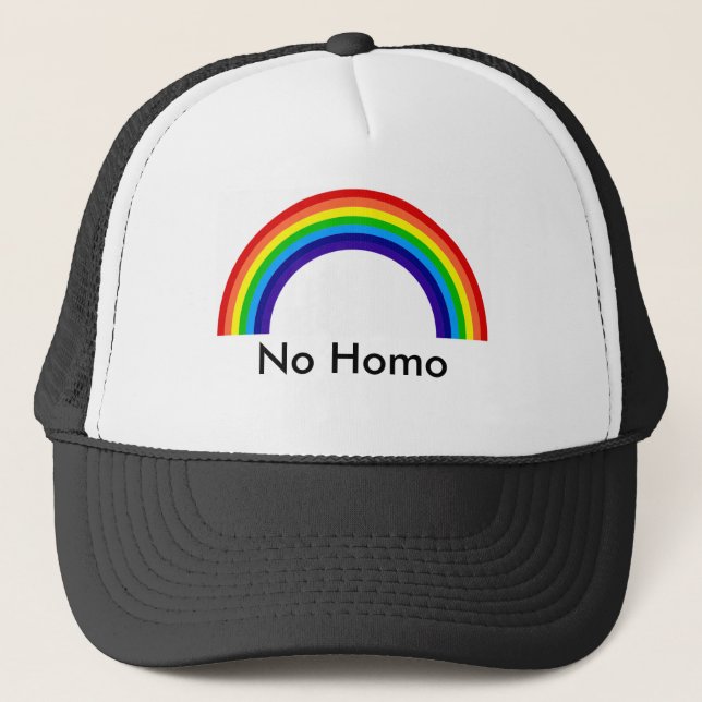 Gorra De Camionero arco iris, ningún homo (Anverso)